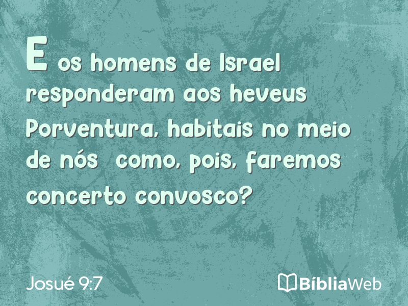 Josué 9:7 em imagem para compartilhar