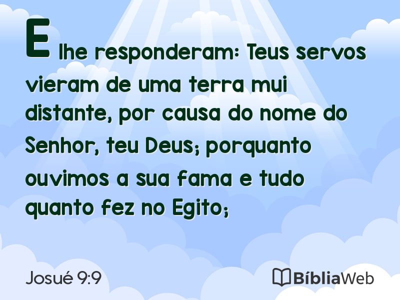 Josué 9:9 em imagem para compartilhar