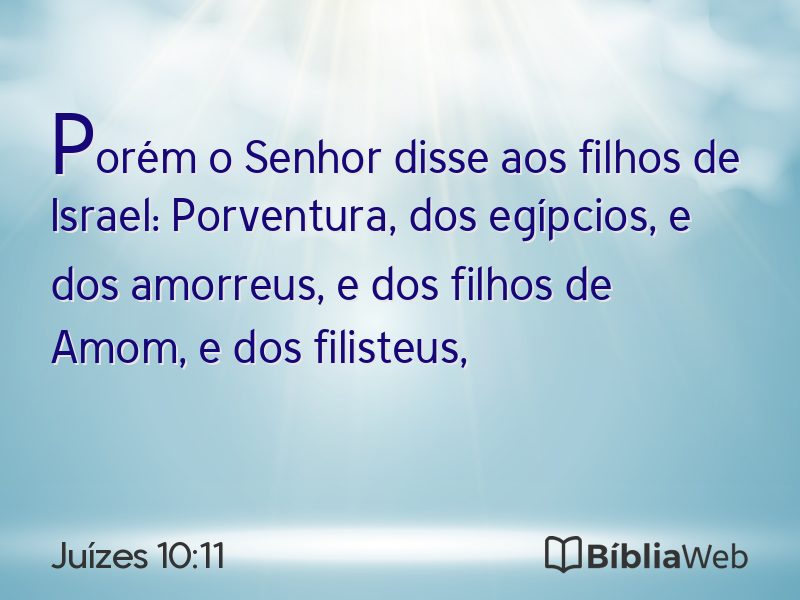 Juízes 10:11 em imagem para compartilhar