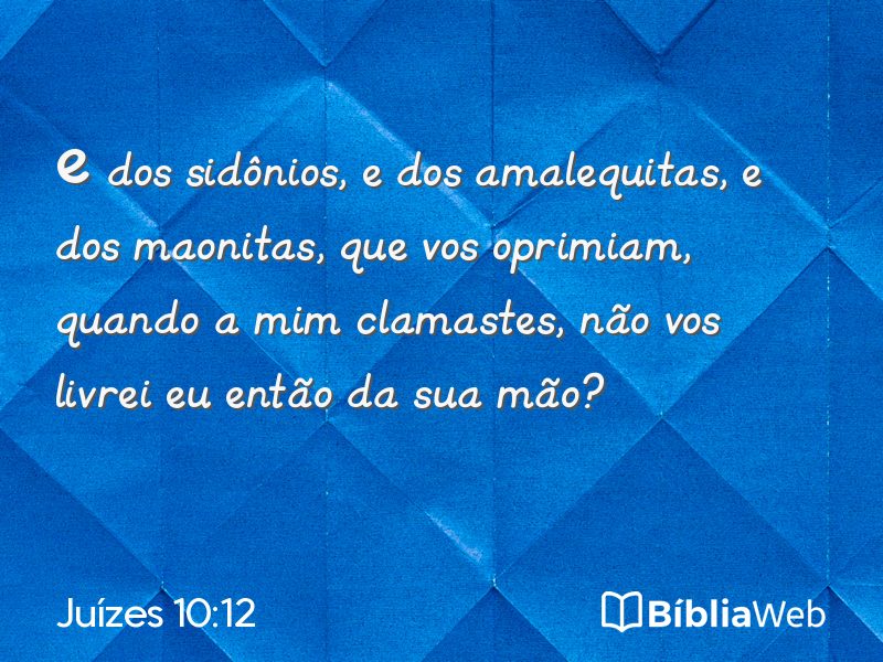 Juízes 10:12 em imagem para compartilhar