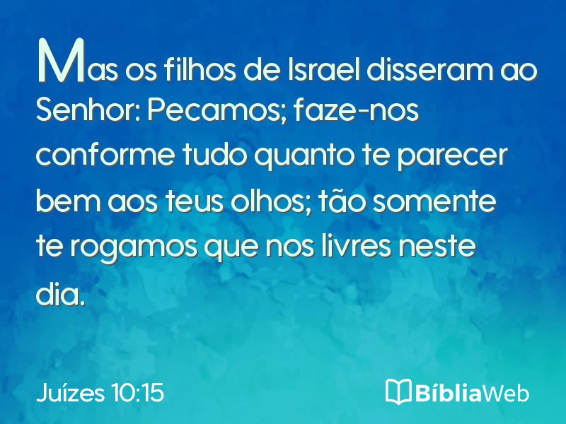 Juízes 10:15 em imagem para compartilhar