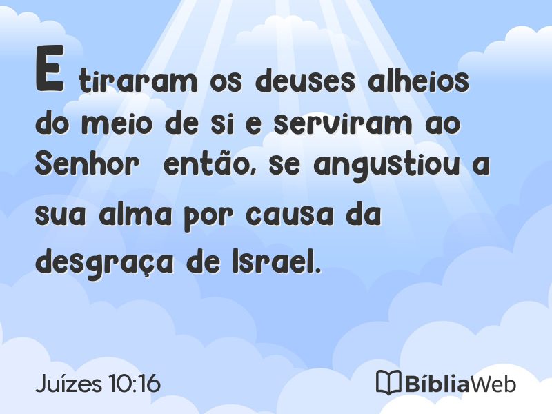 Juízes 10:16 em imagem para compartilhar