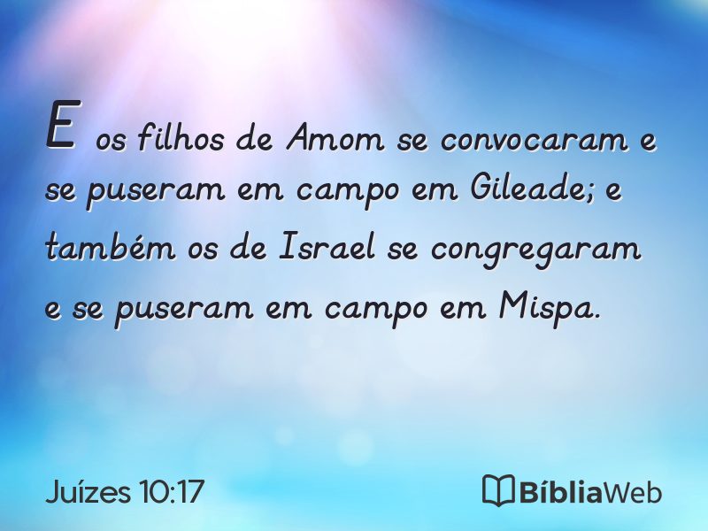 Juízes 10:17 em imagem para compartilhar