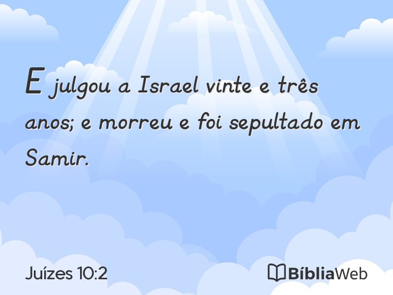Juízes 10:2 em imagem para compartilhar