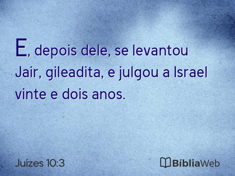 Juízes 10:3 em imagem para compartilhar