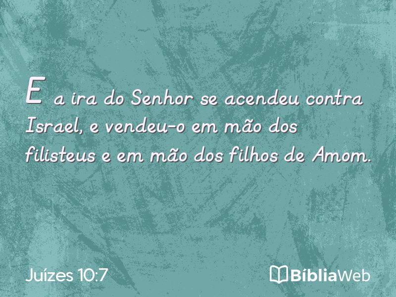 Juízes 10:7 em imagem para compartilhar