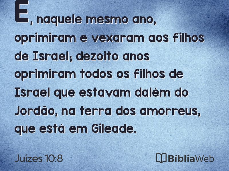 Juízes 10:8 em imagem para compartilhar