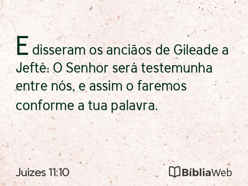 Juízes 11:10 em imagem para compartilhar