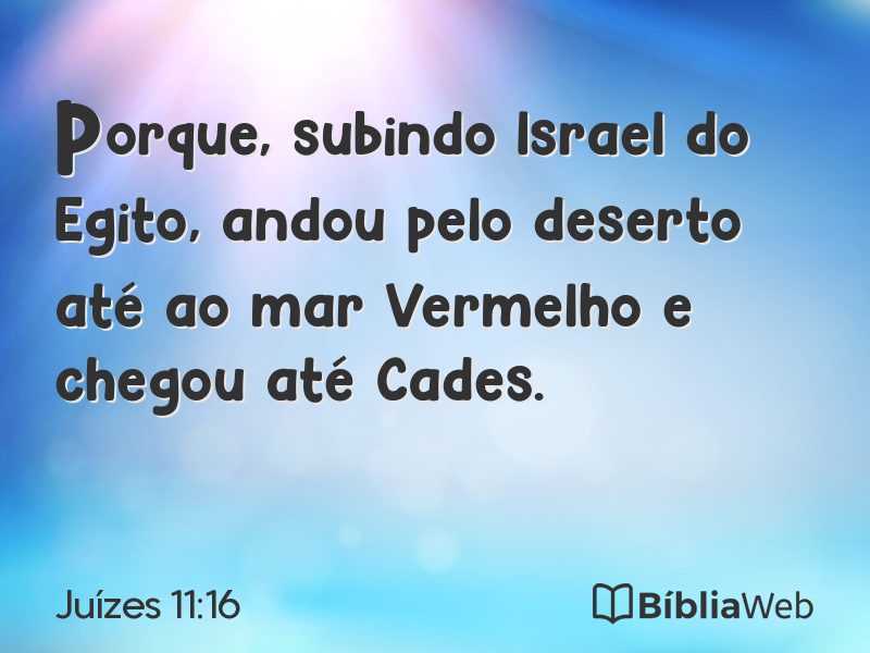 Juízes 11:16 em imagem para compartilhar