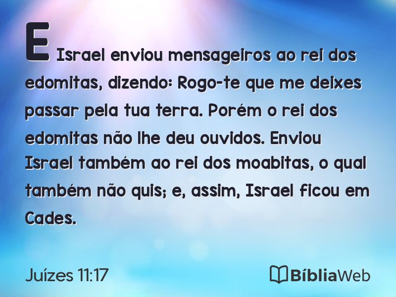 Juízes 11:17 em imagem para compartilhar