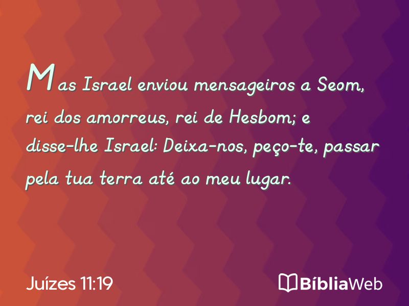 Juízes 11:19 em imagem para compartilhar