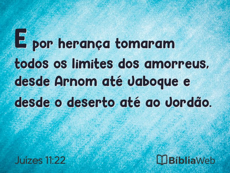 Juízes 11:22 em imagem para compartilhar