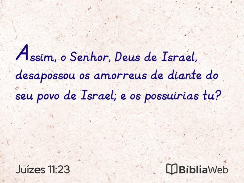 Juízes 11:23 em imagem para compartilhar