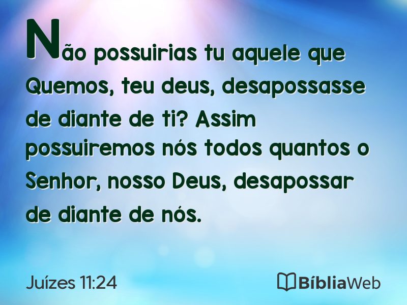 Juízes 11:24 em imagem para compartilhar