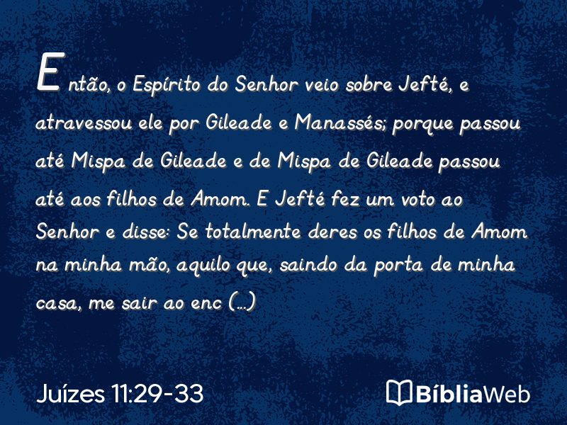 Juízes 11:29-33 em imagem para compartilhar