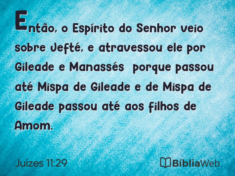 Juízes 11:29 em imagem para compartilhar