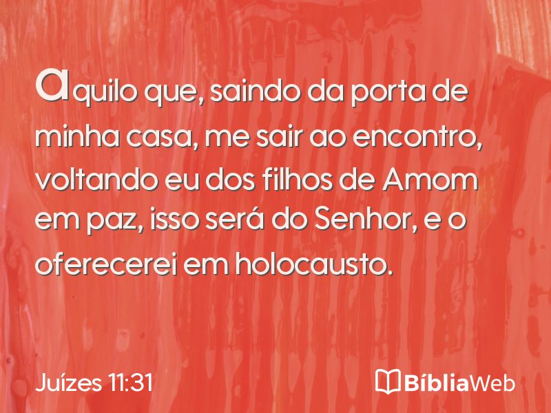 Juízes 11:31 em imagem para compartilhar