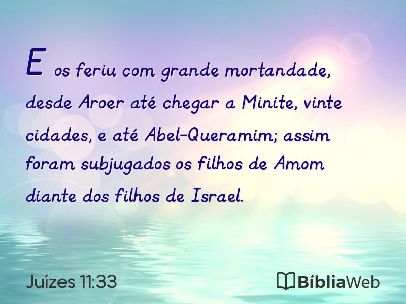 Juízes 11:33 em imagem para compartilhar
