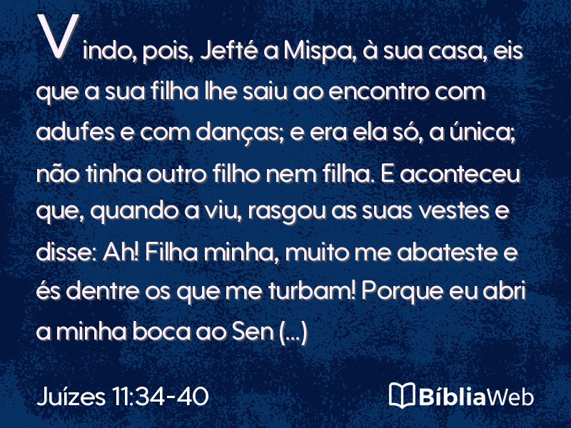 Juízes 11:34-40 em imagem para compartilhar