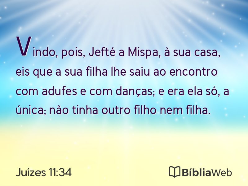 Juízes 11:34 em imagem para compartilhar