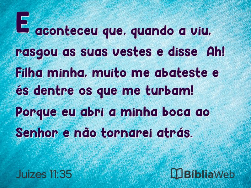 Juízes 11:35 em imagem para compartilhar