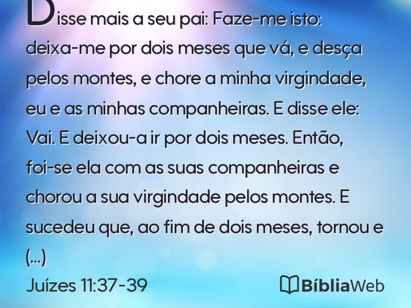 Juízes 11:37-39 em imagem para compartilhar
