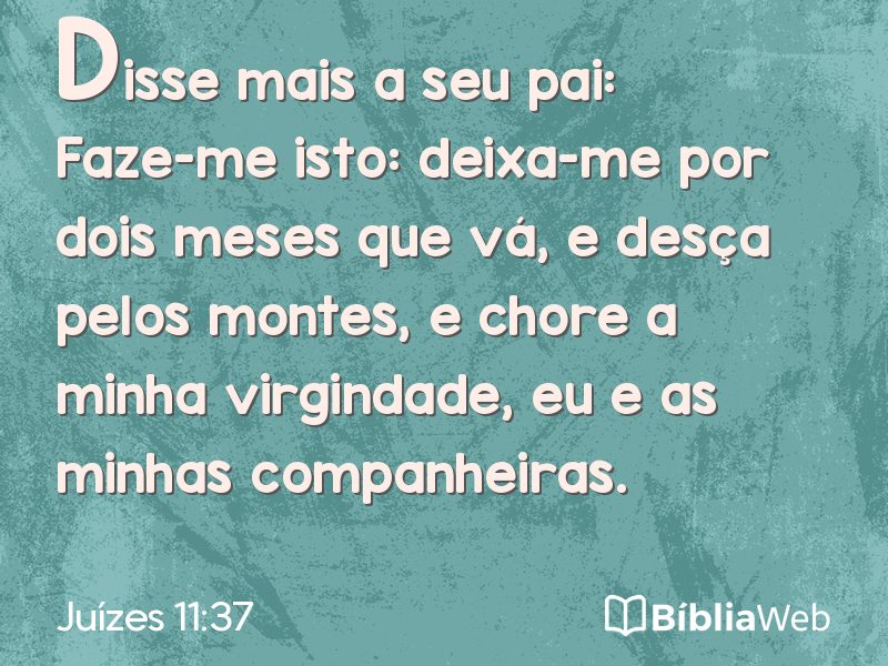 Juízes 11:37 em imagem para compartilhar