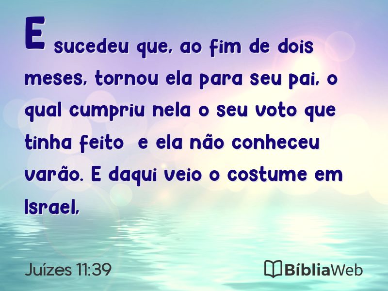 Juízes 11:39 em imagem para compartilhar