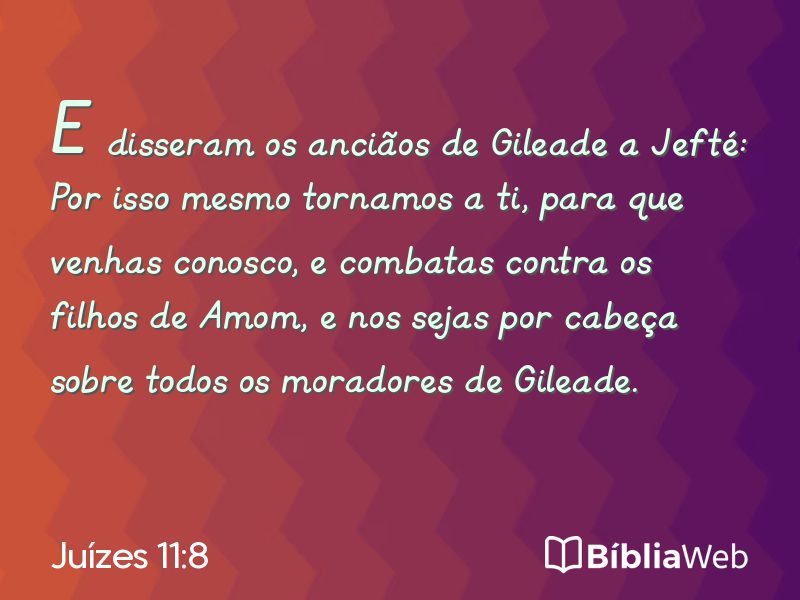 Juízes 11:8 em imagem para compartilhar