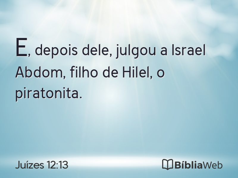 Juízes 12:13 em imagem para compartilhar