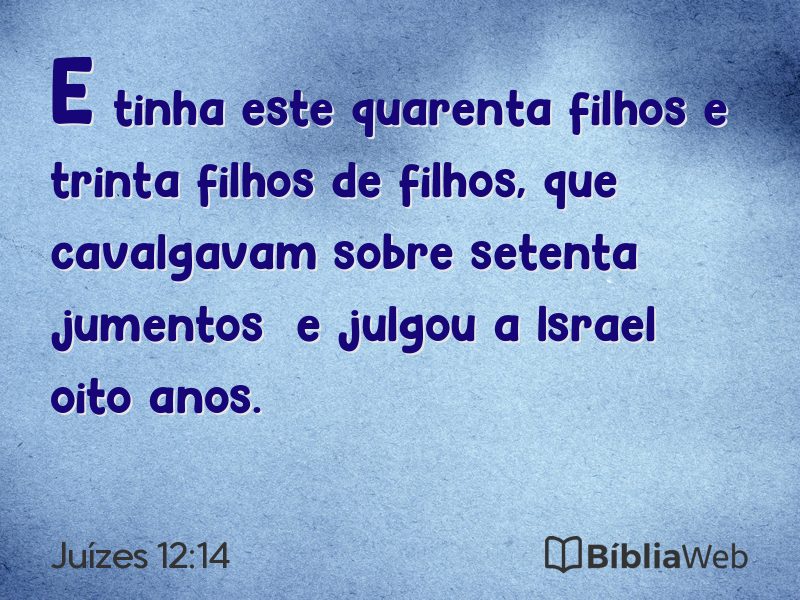 Juízes 12:14 em imagem para compartilhar