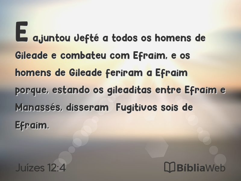 Juízes 12:4 em imagem para compartilhar