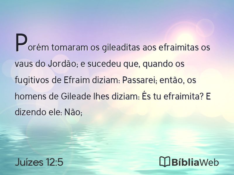Juízes 12:5 em imagem para compartilhar