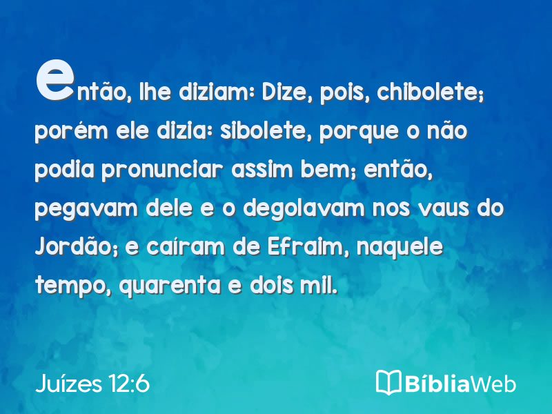 Juízes 12:6 em imagem para compartilhar