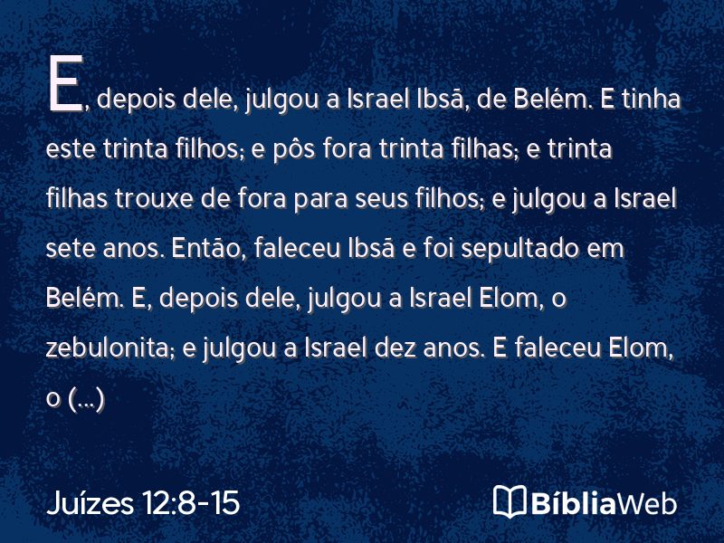 Juízes 12:8-15 em imagem para compartilhar