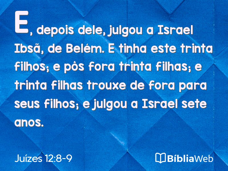 Juízes 12:8-9 em imagem para compartilhar