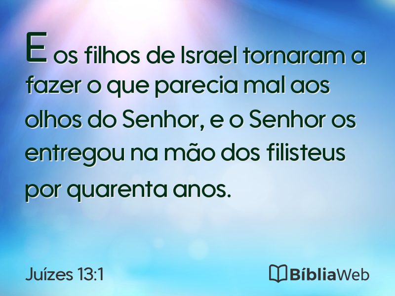 Juízes 13:1 em imagem para compartilhar