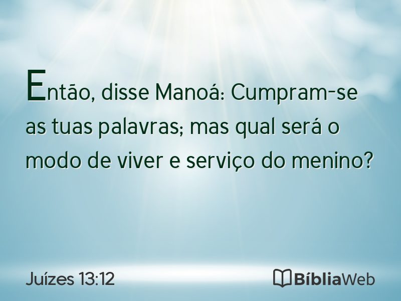 Juízes 13:12 em imagem para compartilhar