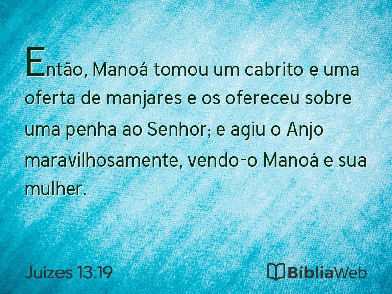 Juízes 13:19 em imagem para compartilhar