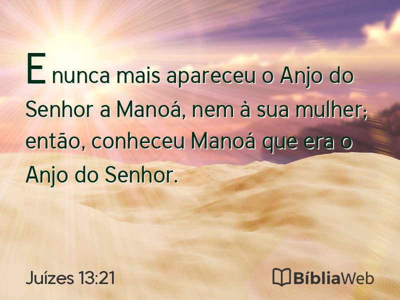 Juízes 13:21 em imagem para compartilhar