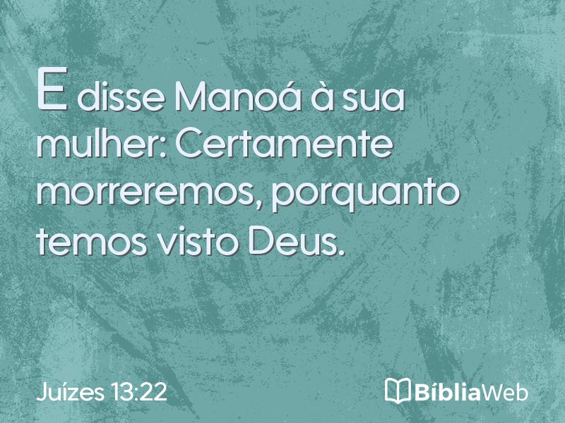 Juízes 13:22 em imagem para compartilhar