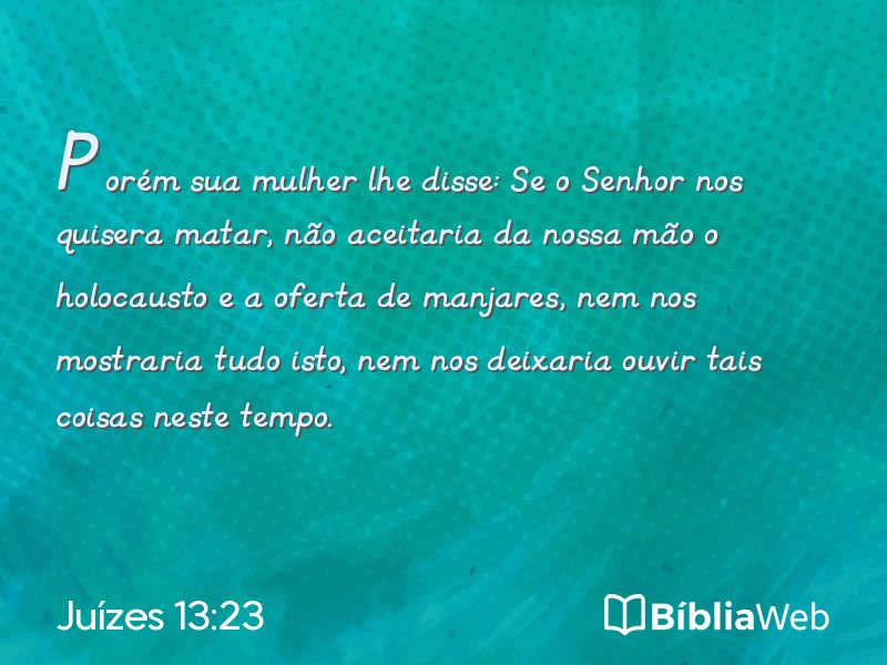 Juízes 13:23 em imagem para compartilhar