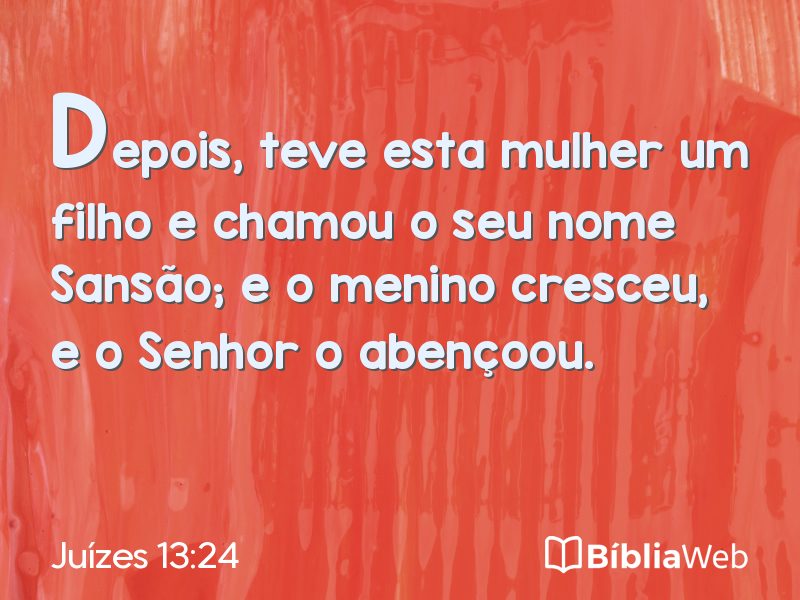 Juízes 13:24 em imagem para compartilhar