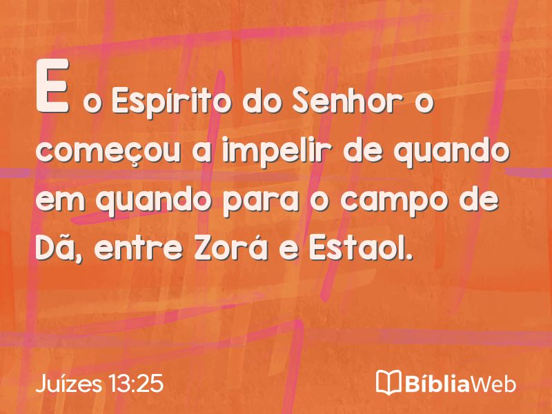 Juízes 13:25 em imagem para compartilhar