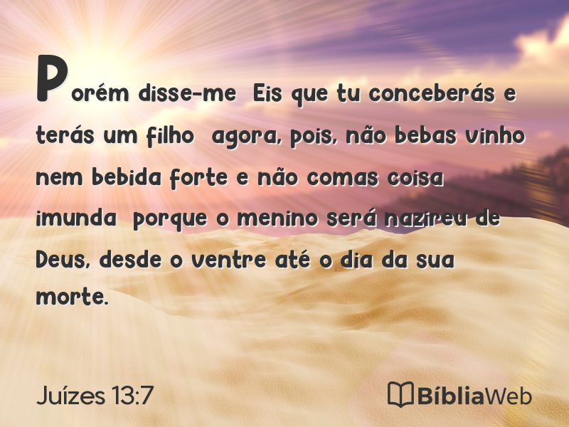 Juízes 13:7 em imagem para compartilhar