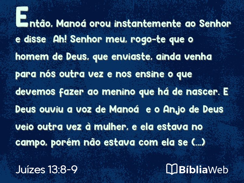Juízes 13:8-9 em imagem para compartilhar