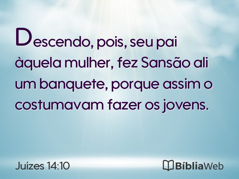 Juízes 14:10 em imagem para compartilhar