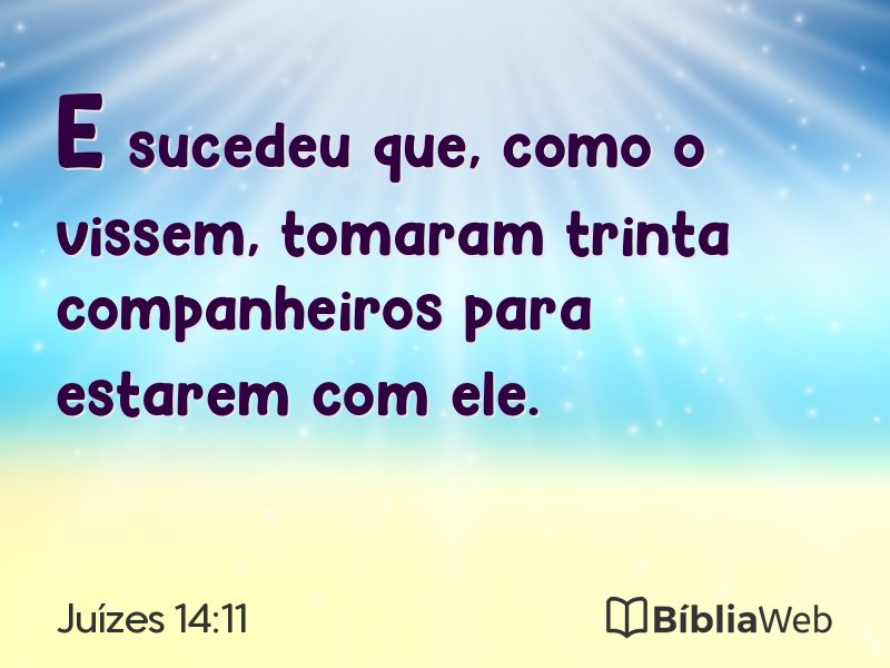 Juízes 14:11 em imagem para compartilhar