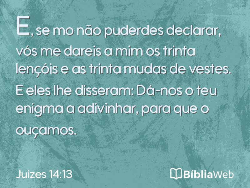 Juízes 14:13 em imagem para compartilhar
