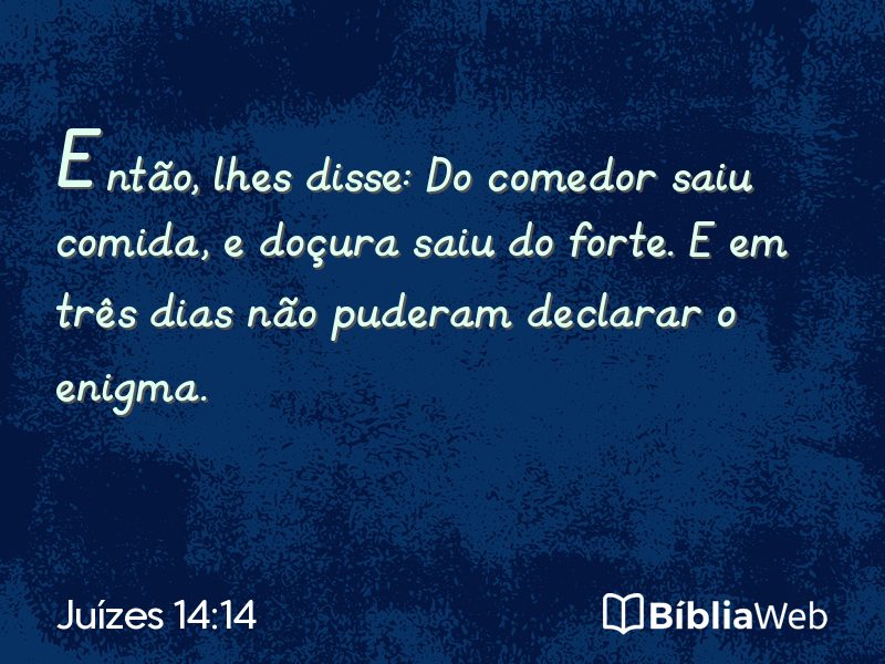 Juízes 14:14 em imagem para compartilhar